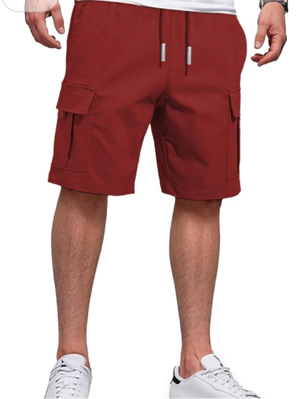 🆕 Red Hungson Cargo Shorts Size 40